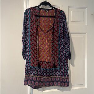 Tolani Multicolor Geometric Tunic
